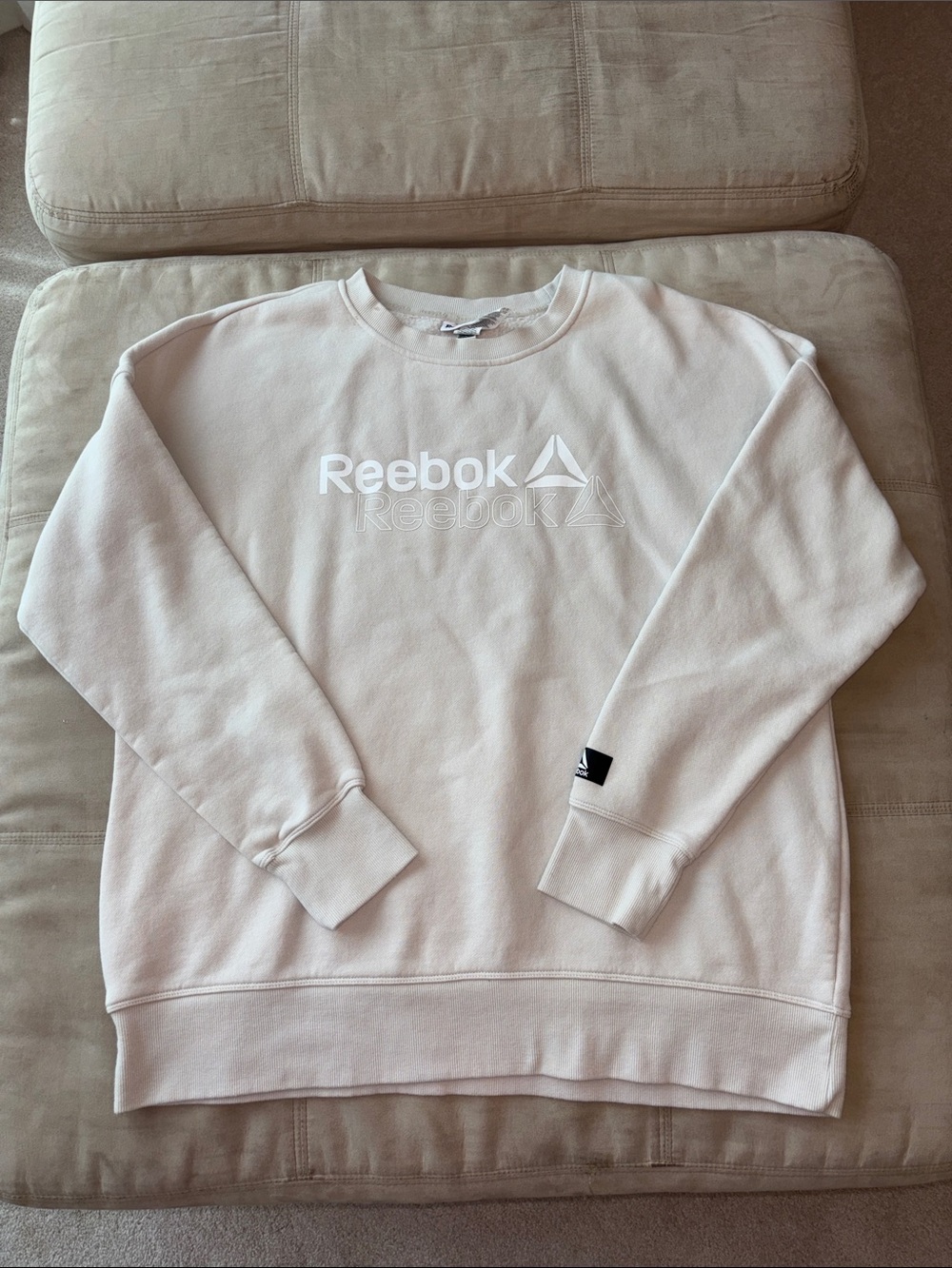 Women’s Reebok Off-White/Cream Colored Pullover Sweater Size XL